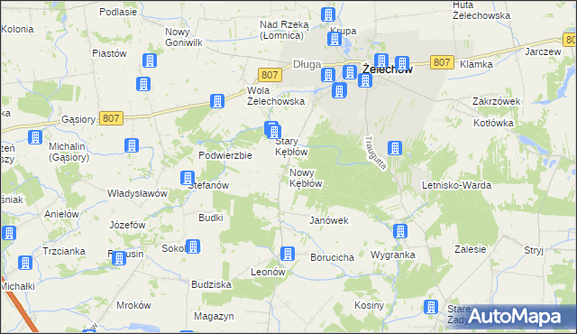 mapa Nowy Kębłów, Nowy Kębłów na mapie Targeo