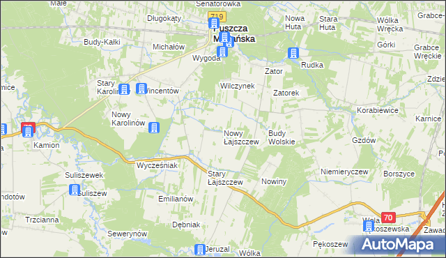 mapa Nowy Łajszczew, Nowy Łajszczew na mapie Targeo