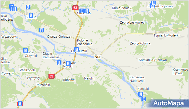 mapa Nur, Nur na mapie Targeo