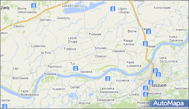 mapa Oblekoń, Oblekoń na mapie Targeo