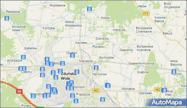 mapa Ochraniew, Ochraniew na mapie Targeo