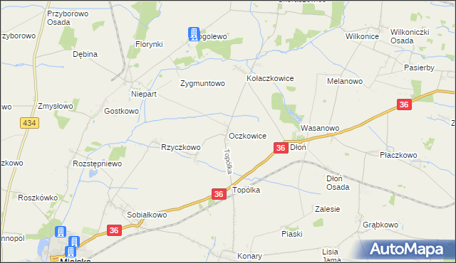 mapa Oczkowice, Oczkowice na mapie Targeo