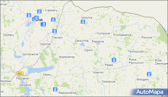 mapa Ogórki, Ogórki na mapie Targeo