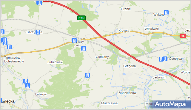 mapa Okmiany, Okmiany na mapie Targeo