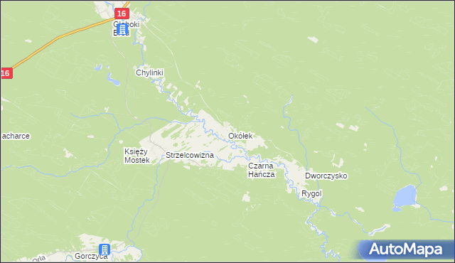 mapa Okółek, Okółek na mapie Targeo