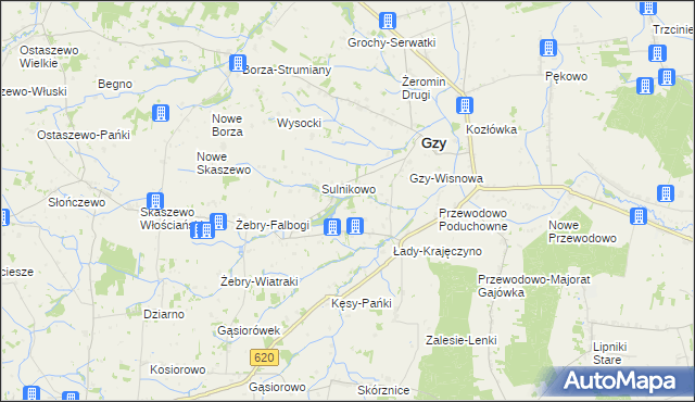 mapa Ołdaki gmina Gzy, Ołdaki gmina Gzy na mapie Targeo