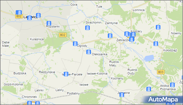 mapa Oleksianka, Oleksianka na mapie Targeo