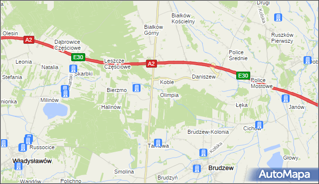 mapa Olimpia, Olimpia na mapie Targeo