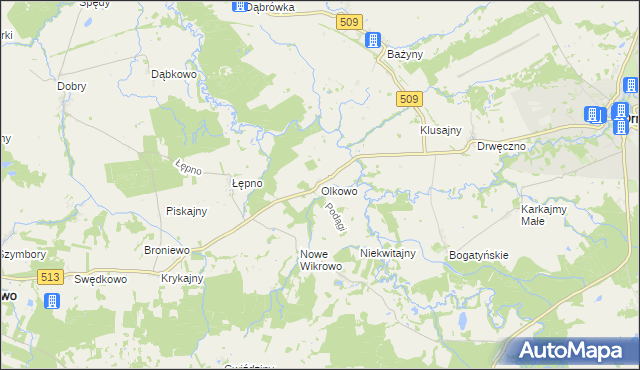 mapa Olkowo, Olkowo na mapie Targeo