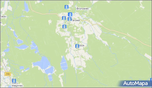 mapa Ołobok gmina Osiecznica, Ołobok gmina Osiecznica na mapie Targeo