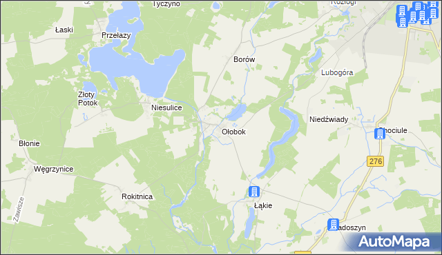 mapa Ołobok gmina Skąpe, Ołobok gmina Skąpe na mapie Targeo