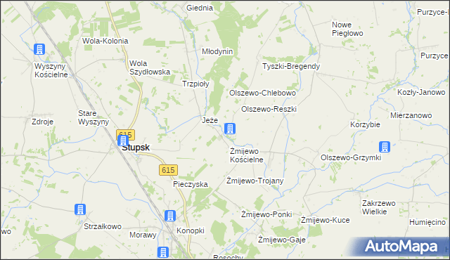 mapa Olszewo-Bołąki, Olszewo-Bołąki na mapie Targeo