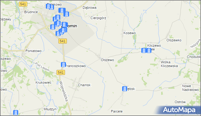 mapa Olszewo gmina Żuromin, Olszewo gmina Żuromin na mapie Targeo