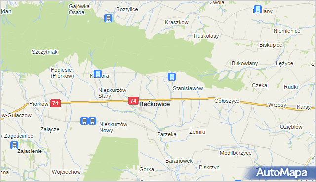 mapa Olszownica, Olszownica na mapie Targeo