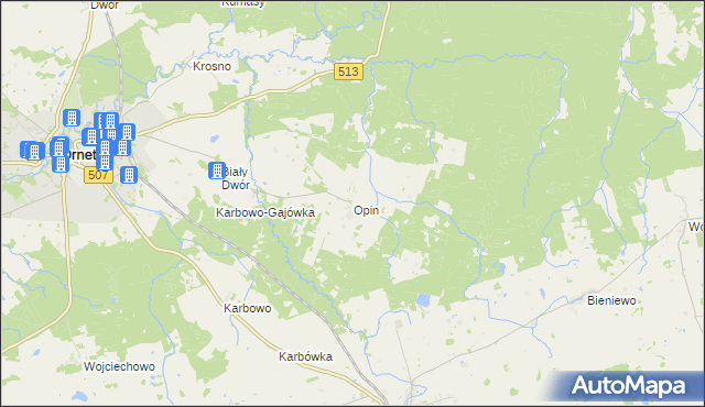 mapa Opin, Opin na mapie Targeo