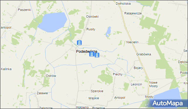 mapa Opole gmina Podedwórze, Opole gmina Podedwórze na mapie Targeo