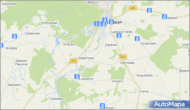 mapa Oporowo gmina Łabiszyn, Oporowo gmina Łabiszyn na mapie Targeo