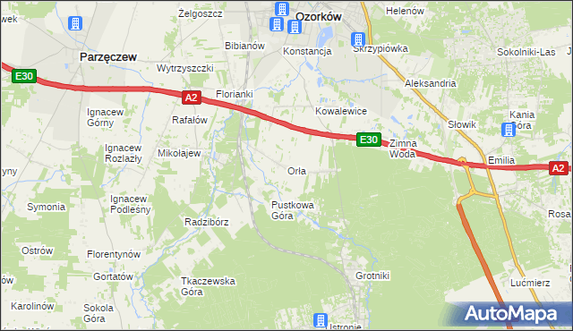 mapa Orła, Orła na mapie Targeo