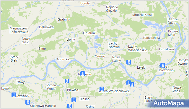 mapa Orłowo gmina Rzewnie, Orłowo gmina Rzewnie na mapie Targeo