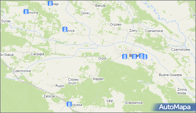 mapa Orzoł, Orzoł na mapie Targeo