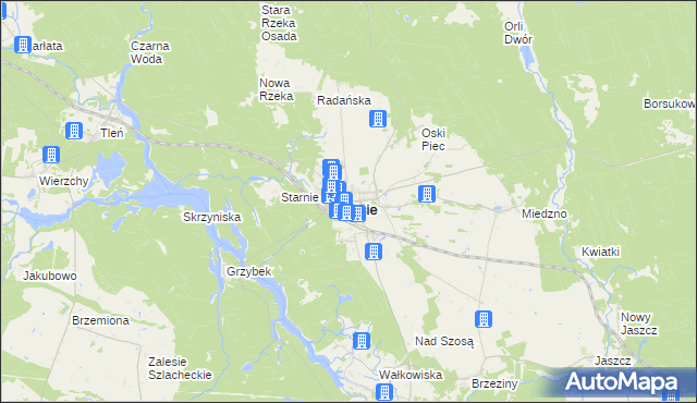 mapa Osie, Osie na mapie Targeo