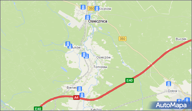 mapa Osieczów, Osieczów na mapie Targeo