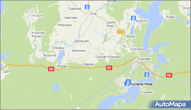 mapa Osiniak-Piotrowo, Osiniak-Piotrowo na mapie Targeo