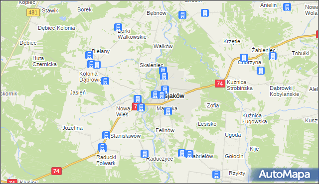 mapa Osjaków, Osjaków na mapie Targeo