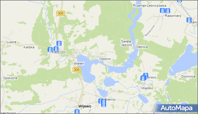 mapa Osłonin, Osłonin na mapie Targeo