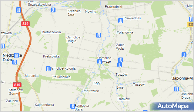 mapa Osmolice Pierwsze, Osmolice Pierwsze na mapie Targeo