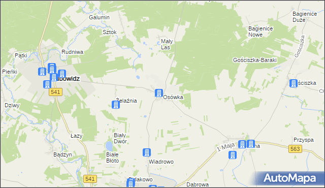 mapa Osówka gmina Lubowidz, Osówka gmina Lubowidz na mapie Targeo