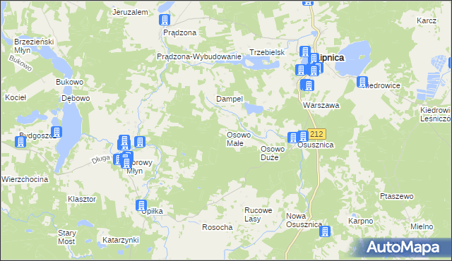 mapa Osowo Małe, Osowo Małe na mapie Targeo