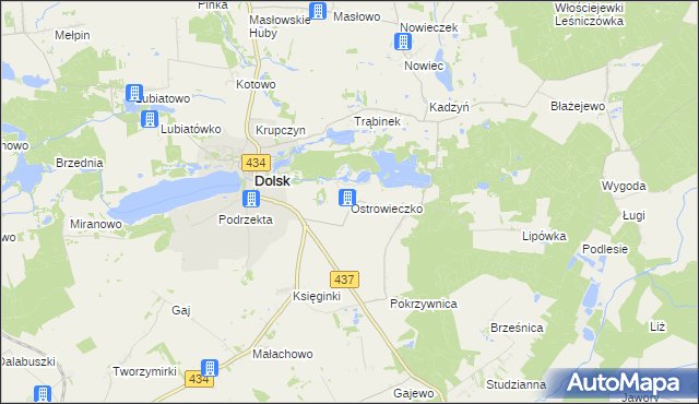 mapa Ostrowieczko, Ostrowieczko na mapie Targeo