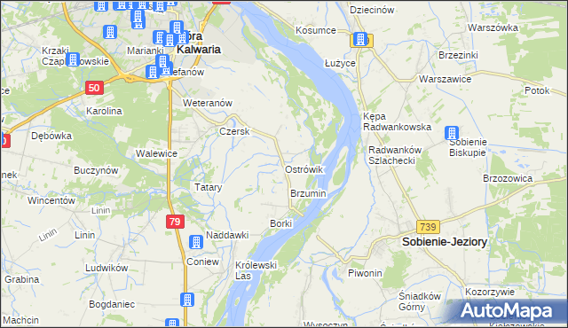 mapa Ostrówik, Ostrówik na mapie Targeo