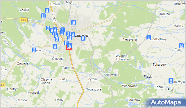mapa Ostrzeszów-Pustkowie, Ostrzeszów-Pustkowie na mapie Targeo