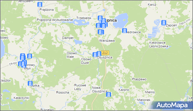 mapa Osusznica, Osusznica na mapie Targeo