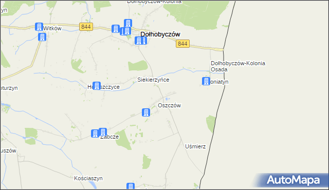 mapa Oszczów-Kolonia, Oszczów-Kolonia na mapie Targeo