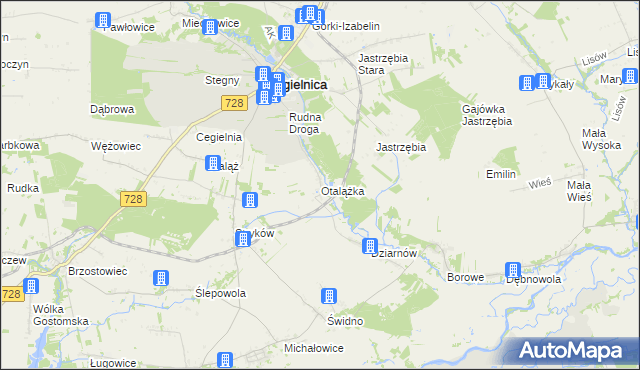 mapa Otalążka, Otalążka na mapie Targeo