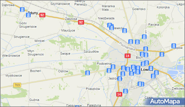 mapa Otolice, Otolice na mapie Targeo