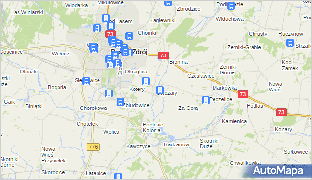 mapa Owczary gmina Busko-Zdrój, Owczary gmina Busko-Zdrój na mapie Targeo