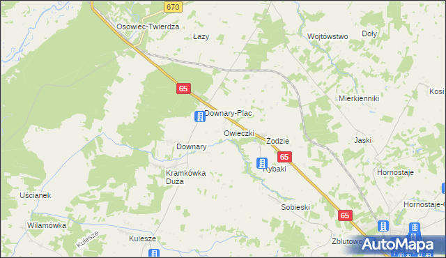 mapa Owieczki gmina Goniądz, Owieczki gmina Goniądz na mapie Targeo