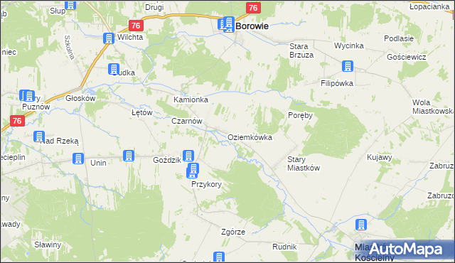 mapa Oziemkówka, Oziemkówka na mapie Targeo