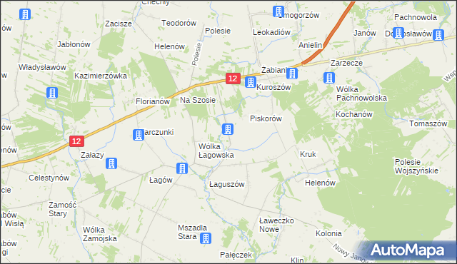 mapa Pająków, Pająków na mapie Targeo