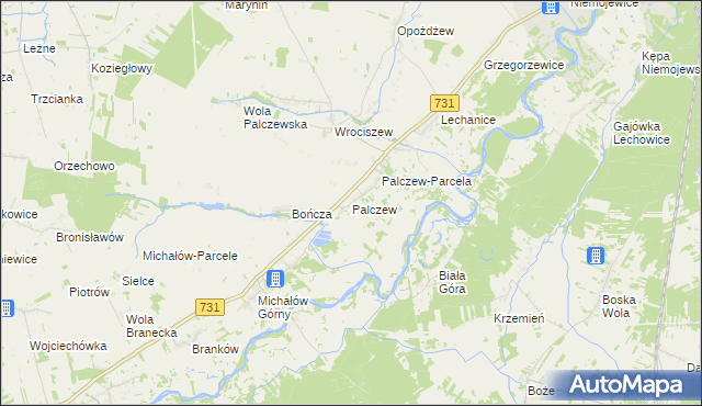 mapa Palczew, Palczew na mapie Targeo