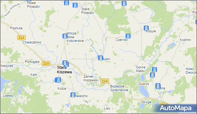 mapa Pałubin, Pałubin na mapie Targeo