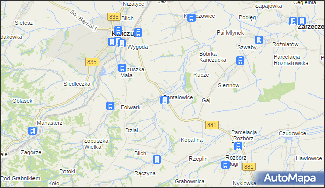 mapa Pantalowice, Pantalowice na mapie Targeo