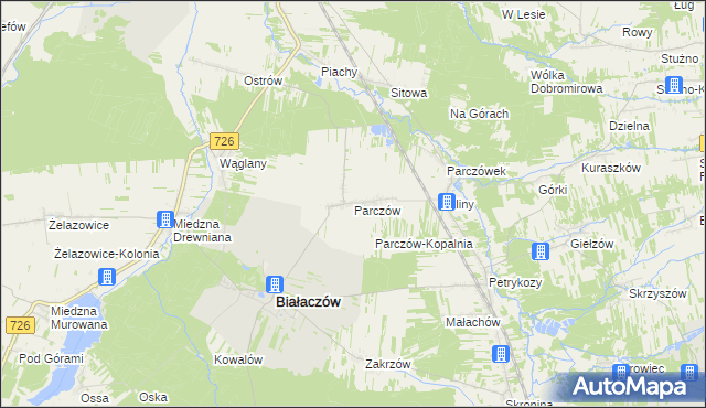 mapa Parczów, Parczów na mapie Targeo