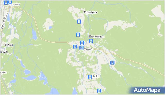 mapa Parowa gmina Osiecznica, Parowa gmina Osiecznica na mapie Targeo