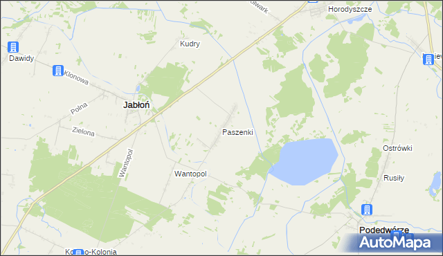 mapa Paszenki, Paszenki na mapie Targeo