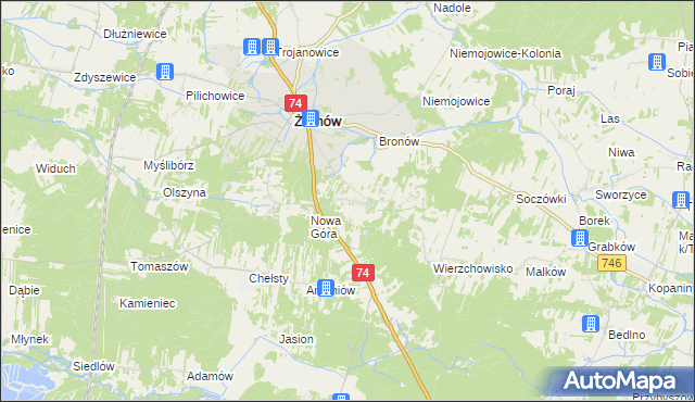 mapa Paszkowice, Paszkowice na mapie Targeo